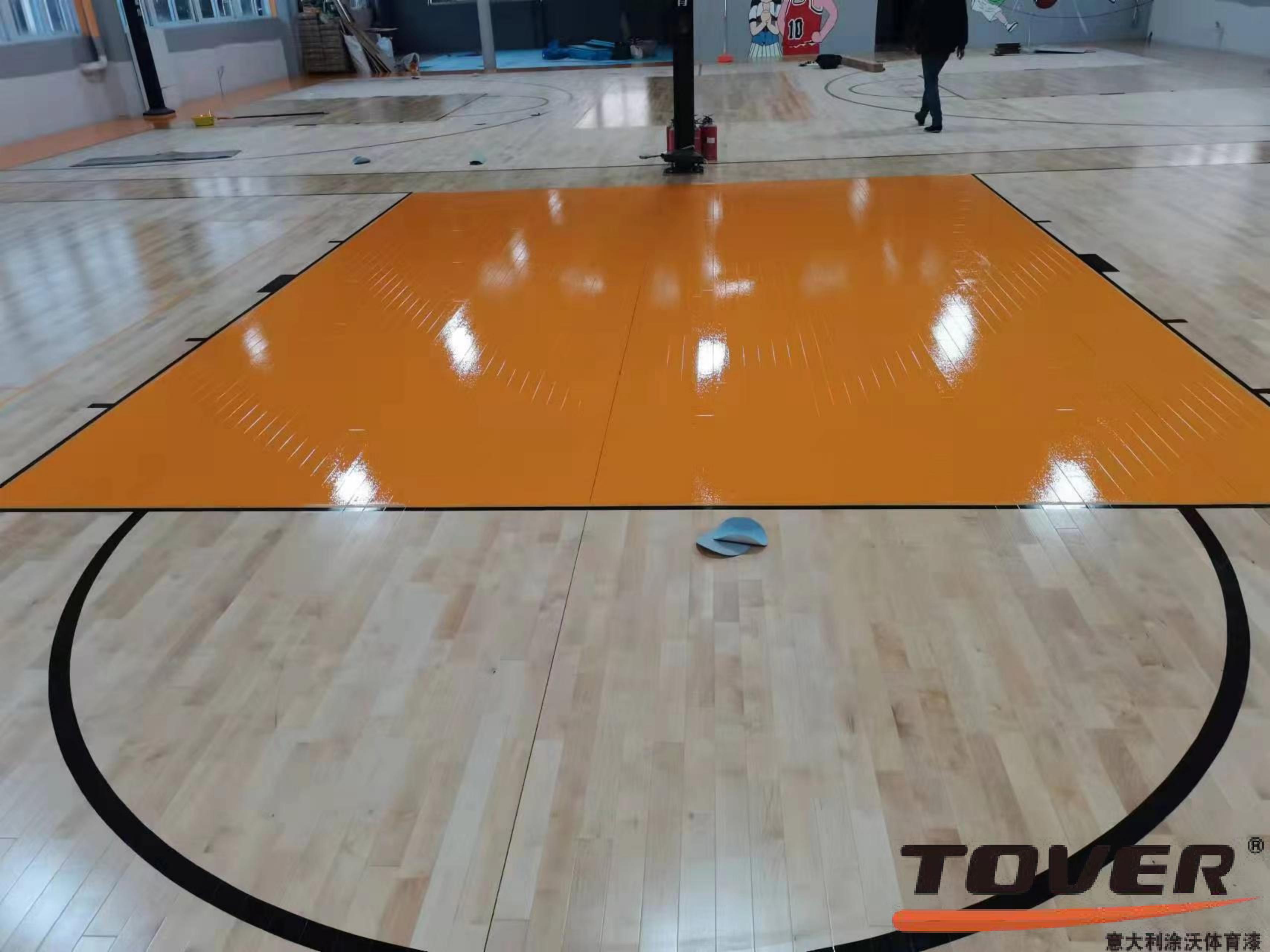 嘉定江桥荭馆篮球中心彩漆logo面漆施工 嘉定江桥荭馆篮球中心彩漆logo面漆施工